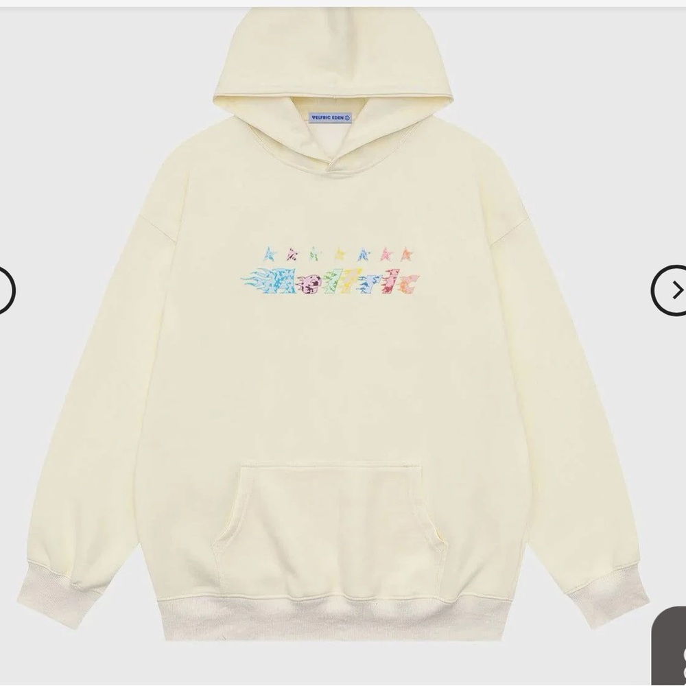 Aelfric Eden Star Embroidery Graffiti Hoodie Size Medium